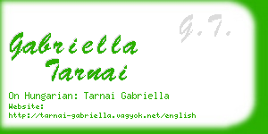 gabriella tarnai business card